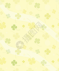 切换模式植物纺织品绿色运气植物学墙纸四叶形黄色叶子糕点图片