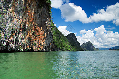 风景异国天堂海岸旅行天空沿海娱乐海景假期晴天图片