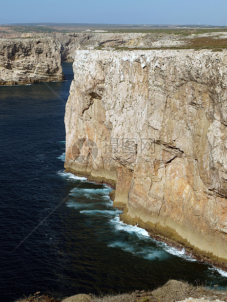 圣文森特角附近的古迹悬崖海岸岩石荒野海岸线危险旅游尖岩地平线波浪海洋保险图片