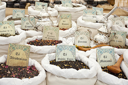 茶叶和茶袋温暖香味传统味道市场厨房叶子香气浆果气氛图片