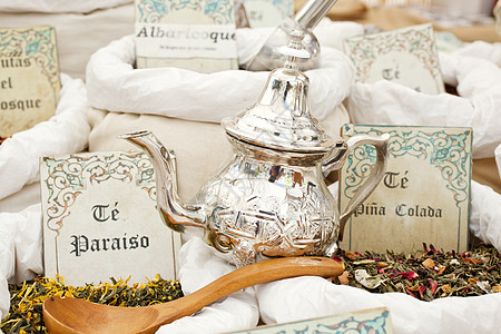 茶叶和茶袋传统气氛市场味道香气茶壶淬火解剖早餐酿造图片