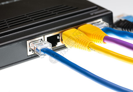 Cat5 网络防御概念电缆和路由器插头电线布线局域网互联网数据技术绳索金属安全图片