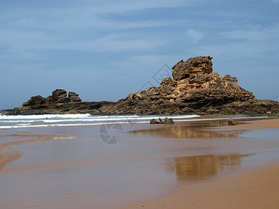 葡萄牙阿尔加夫附近海岸海洋场景支撑海岸线海滩岩石旅行悬崖图片