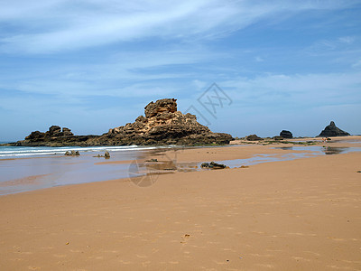 葡萄牙阿尔加夫附近海洋岩石海滩旅行场景悬崖支撑海岸海岸线图片
