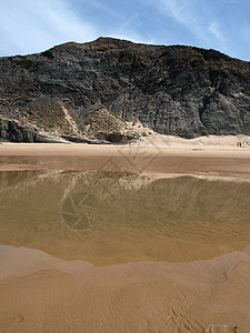葡萄牙阿尔加夫附近旅行海岸海洋悬崖岩石海岸线支撑场景海滩图片