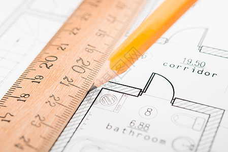 起草工具图纸商业工程师住房测量文档装修蓝图建筑学建筑师图片
