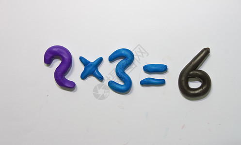 色彩多彩的Clay数字字符字母白色玩具工具塑料字体英语橡皮泥成套公司图片