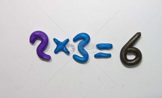 色彩多彩的Clay数字字符字母白色玩具工具塑料字体英语橡皮泥成套公司图片