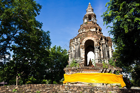 古代塔寺宗教神社天空宝塔佛塔蓝色崇拜佛教徒建筑背景图片