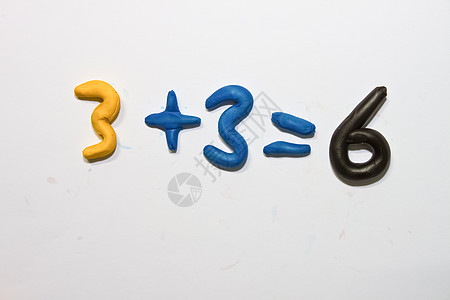 色彩多彩的Clay数字字符玩具学习收藏白色造型英语成套字母塑料橡皮泥图片
