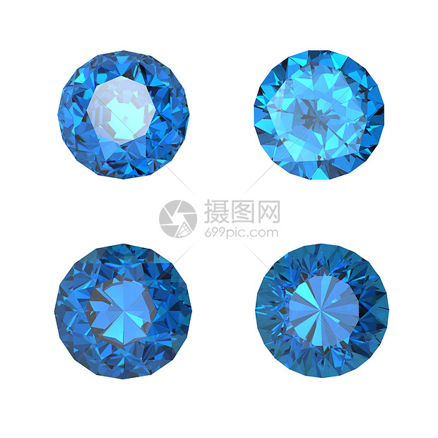 圆形蓝顶石头水晶版税百万富翁皇家火花宝石新娘钻石珠宝图片
