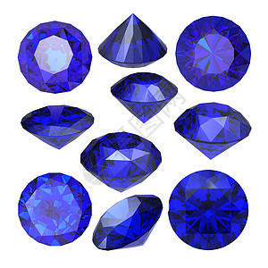 圆蓝色蓝宝石皇家钻石火花版税新娘圆形珠宝宝石水晶奢华图片