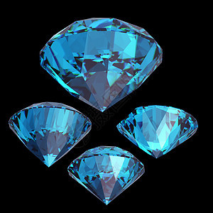 圆形蓝顶百万富翁石头水晶奢华新娘钻石蓝色珠宝火花皇家图片
