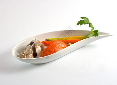寿司 虾米情调菜单食物用餐流动营养托盘餐饮业传统午餐图片