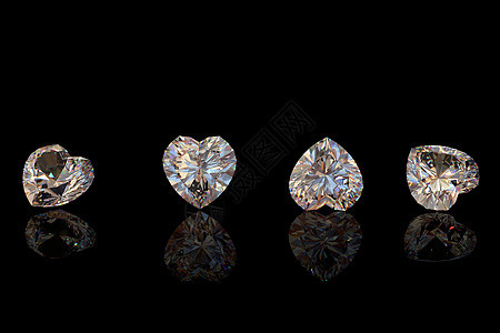 收藏精明的心脏形状钻石宝石珠宝奢华未婚妻水晶图片