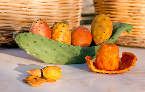 西西里人剥皮刺青梨植物营养果汁热带情调食物柳条烹饪饮食水果图片