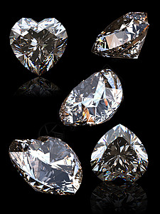 收藏精明的心脏形状宝石皇家钻石版税水晶圆形火花石头未婚妻奢华图片