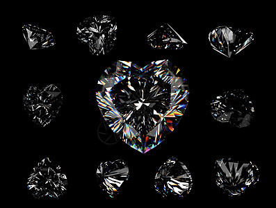 收藏精明的心脏形状宝石圆形奢华石头版税钻石火花皇家珠宝水晶图片