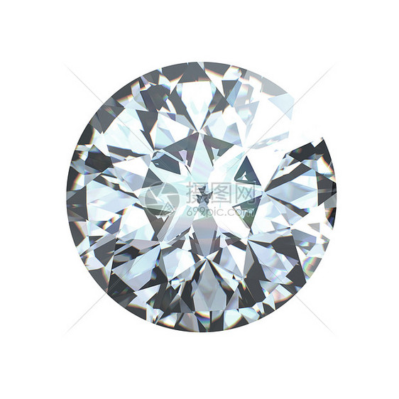 孤立的圆环精采切割钻石视角水晶宝石珠宝版税圆形火花皇家百万富翁石头奢华图片
