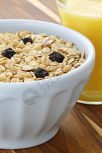 美味健康早餐好吃小吃饮料食物谷物液体葡萄干甜点水果坚果酸奶图片