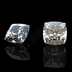 收藏的光亮平方形状未婚妻水晶宝石正方形奢华钻石珠宝图片