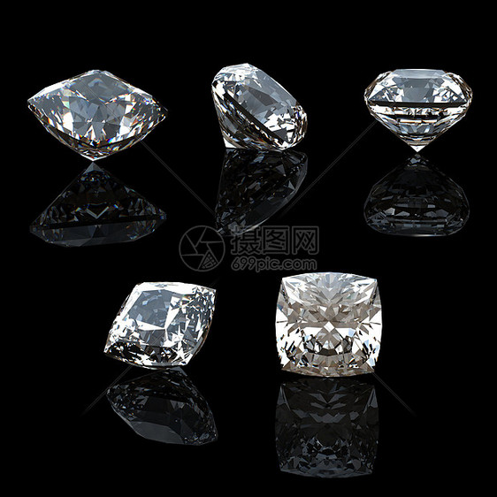 收藏的光亮平方形状正方形未婚妻水晶钻石宝石奢华珠宝图片