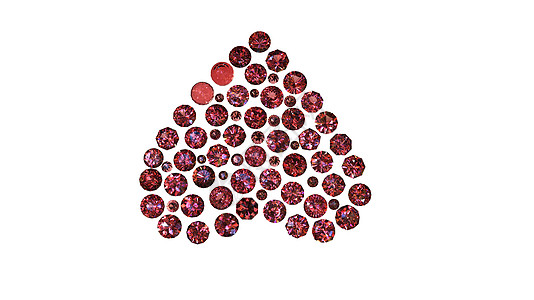 圆圆红宝石的心脏形状图片