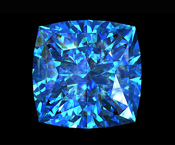 瑞士蓝面宝石形状的正方形图片