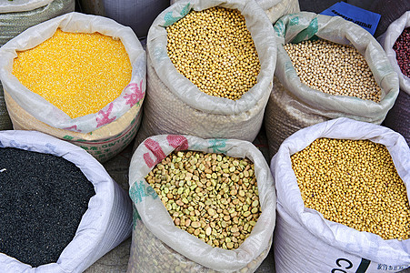 豆豆市场摊位坚果商品杂货店蔬菜农业商业收成气候营养图片