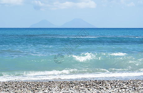 布鲁罗海滩 墨西拿 西西里火山兄弟石头全景地平线海湾海洋群岛海景盐沼图片