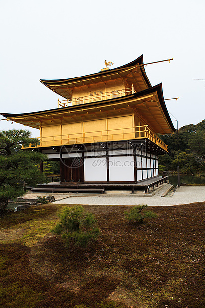 京角寺庙公园宝塔旅行松树亭子反射遗产明信片文化宗教图片