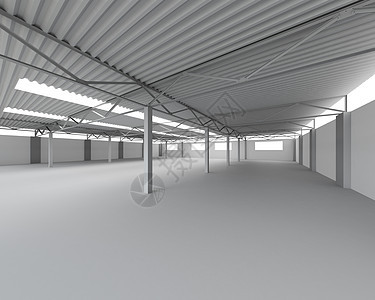 新的现代空空仓库包装金属工厂店铺房间地面贮存商业安全工业图片