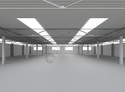 新的现代空空仓库工业工厂安全金属房间包装水泥大厅框架贮存图片