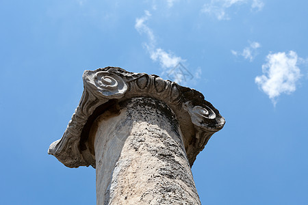 约尼亚一栏资本考古柱廊蝎子建筑学石头蜗壳圆柱力量首都曲线图片