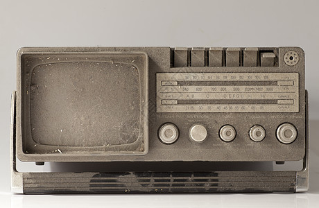 重要无线电台发射机灰尘电视古董历年监视器尘土背景图片