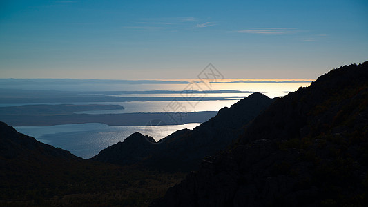 克罗地亚Veebit山的视图图片