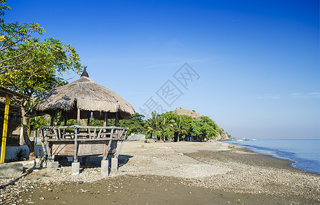 东蒂摩尔附近dili附近的布兰卡海滩窝棚沙地风景海岸线热带天堂酒吧海岸异国游客图片