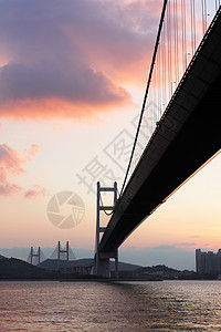 清马桥地标速度风景车辆交通景观日落天空辉光场景图片