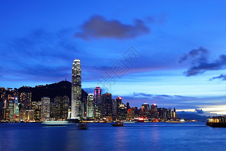 香港夜景顶峰建筑市中心地标旅游金融商业旅行码头景观图片