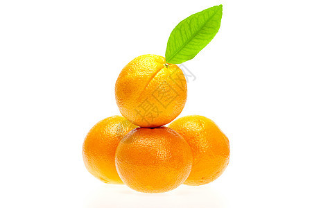 橙色 白叶与白叶隔绝橙子水果小路绿色剪裁白色叶子食物图片