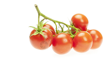 白上孤立的多汁西红柿正方形活力白色食物反射蔬菜小路绿色红色宏观图片