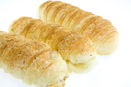 松饼金子面团面粉棕色糕点羊角食物粉扑面包早餐图片