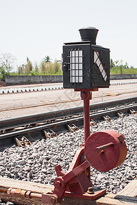 铁路信号火车绿色交通红色安全历史性背景图片