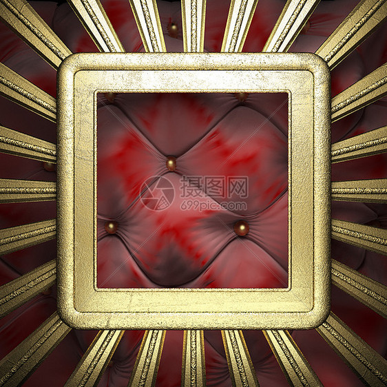 金金在织布背景上金属红色出版物马戏团皇家宣传歌剧风格装饰奢华图片