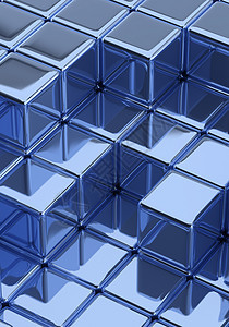 蓝色立方体技术艺术品插图安排商业渲染建造盒子积木计算机图片