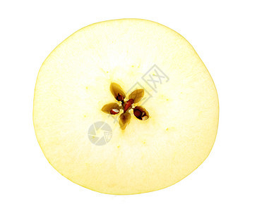 新鲜黄苹果圆切片图片