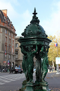 华莱士喷泉 巴黎雕像女性旅行建筑学女士正方形雕塑艺术品机构艺术图片