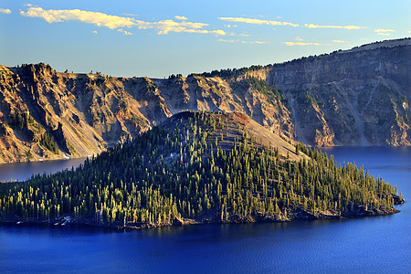 乌勒冈州国家公园蓝湖蓝色湖图片