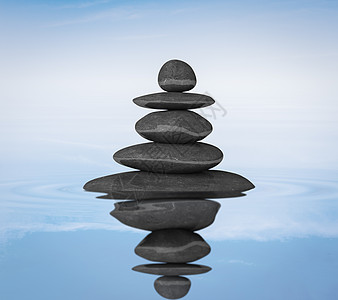 Zen 宝石平衡概念卵石风水内心禅意碎石鹅卵石风景宗教冥想图片