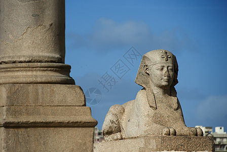 位于亚历山大的庞贝支柱区的 sphinx图片